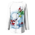 thumbnail image 5 of Pntutb Mujeres Mangas Largas Camisas Casuales Impresión de Navidad Cuello Redondo Pullover Túnica tops Pntutb Pntutb-583, 5 of 5