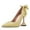 Yellow, variant on YDN Women Graceful Bowknot Pointed Closed Toe Slip on Pumps Pearls Special High Heels Party Prom Fashion Shoes Size 7 Yellow