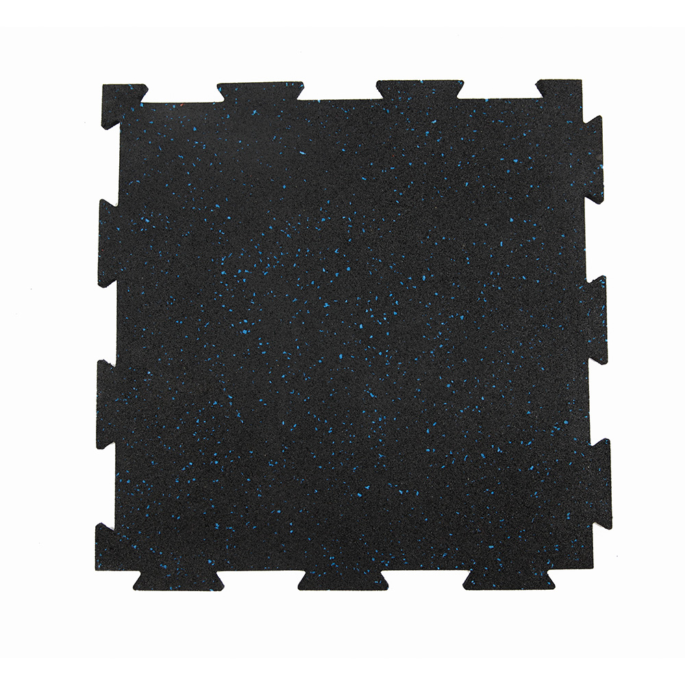 RevTime 6pcs Interlocking Rubber Floor Tile 20"x20"x3/8", 10 mm Thick SBR & EPDM Rubber for Home Gym floor, Fitness Floor, Exercise Equipment Mats and Garage Floors (17 sq.ft) - image 2 of 6