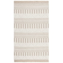 SAFAVIEH Natura Gligor Southwestern Wool Area Rug, Ivory/Taupe, 6' x 9'