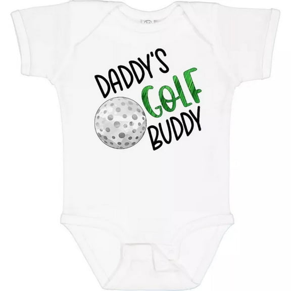 Baby Bodysuit BELLA CANVAS Daddy'S Golf Buddy With Golf Ball Baby Bodysuit Fathers Day Kids Dad
