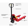thumbnail image 4 of Dayton Pallet Jack,4400 lb.,Quiet,Steel,Red 32HD10, 4 of 8
