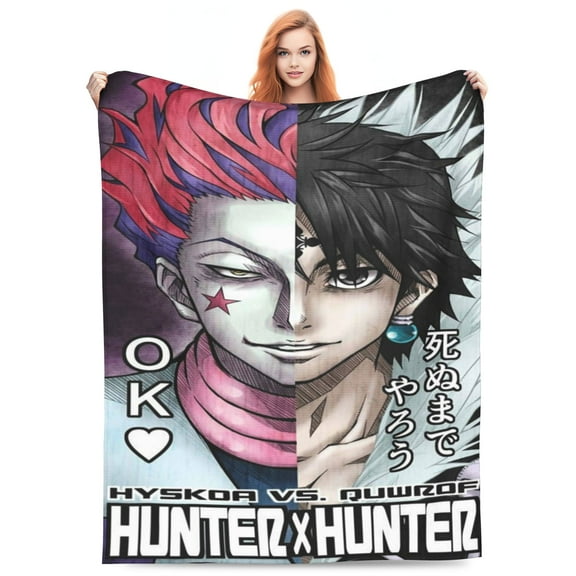 Hunter X Hunte Hisoka Bed Blanket 3D Printed Throw Blanket Lightweight Super Soft Air Conditioning Room All Season Blanket Sofa Couch Bed Fans Cartoon Blanket 40"x30"