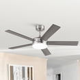 thumbnail image 5 of Vaczon 48" Modern Brushed Nickel Smart Ceiling Fan with Light and Remote for Living Room and Dining Room, 5 of 17