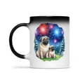 thumbnail image 2 of Happy New Year Pug Family Cheer Winter Midnight Firework Heat Color Changing Mug Dog Lover Gifts Magic Coffee Mug - 02025, 2 of 4