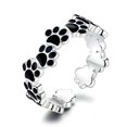thumbnail image 1 of Anillo Miow Black Footprint Plata .925 Ajustable plateado, 1 of 3