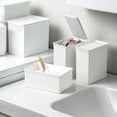 thumbnail image 1 of OULII 3Pcs Household Storage Box with Lid White Sturdy Plastic Container for Washing Powder and Daily Organizing, 1 of 8