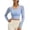 Light Blue, variant on Vivianyn HD Women's Sheer Mesh Long Sleeve Crop Top, Casual Workout Top,Light Blue,Size S-XXL