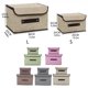 thumbnail image 2 of Caja de almacenamiento plegable de 2 piezas, no tejida, rectangular, tela, cesta de ropa, contenedor de juguetes con tapa Speravity HA8413-06B, 2 of 7