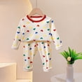 thumbnail image 2 of Wenfanal Boys Casual Pajama Sets Baby Boys Girls Pajama Sets Girls Comfortable Breathable Long Sleeved Home Clothes Cute Pattern Homewear Set Size 7-8 Years,Green, 2 of 4