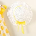 thumbnail image 6 of lcziwo Baby Girls Clothes Newborn Infant Dress 2 Piece Set Polka Dot Sundress with Sunhat Yellow 6 Months, 6 of 8