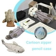 thumbnail image 2 of VOPPV Cute Plush Animal Pencil Case - Otter or Platypus Pencil Pouch, Zipper Organizer for Kids, Teens, and Girls, Large Capacity Stationery Holder Bag for School, Office or Cosmetic Use Z4A7, 2 of 8
