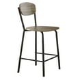 thumbnail image 3 of Wood and Metal 5 Piece Counter Height Dining Set, Gray and Black, 3 of 6
