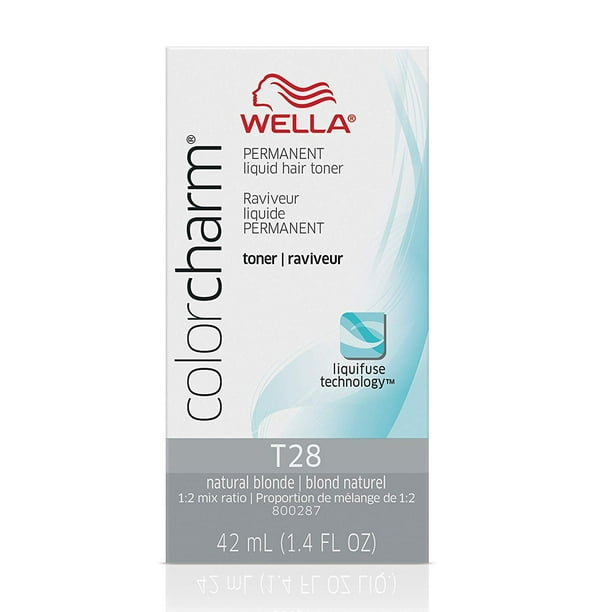 Wella Color Charm Permanent Liquid Hair Toner, T28 Natural Blonde,  Oz.  