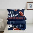 thumbnail image 5 of Football Comforter Set Twin Sports Bedding Sets American Football Down Comforter Football Games Bed Set Football Room Decor Teen Quilt Set 2 Pcs, 5 of 7
