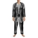thumbnail image 3 of Balery Indian Elephant Pijama para Hombre de Dos Piezas con Manga Larga, Conjunto de Dormir y Descanso Suave con Bolsillos-Medium, 3 of 7