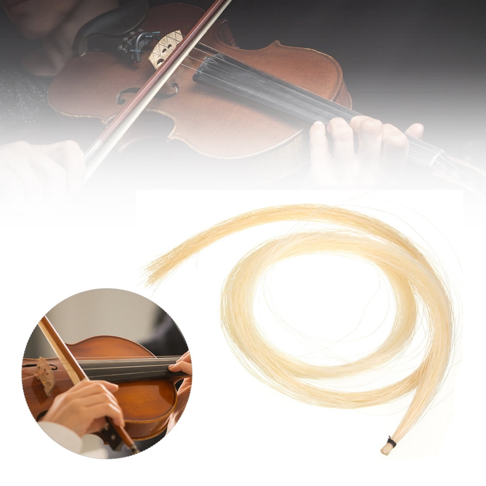 3 Pcs Natural Bow Horsehair Violin Bow Horsehair Violin Bow Replacement Parts for Violin Viola Cello