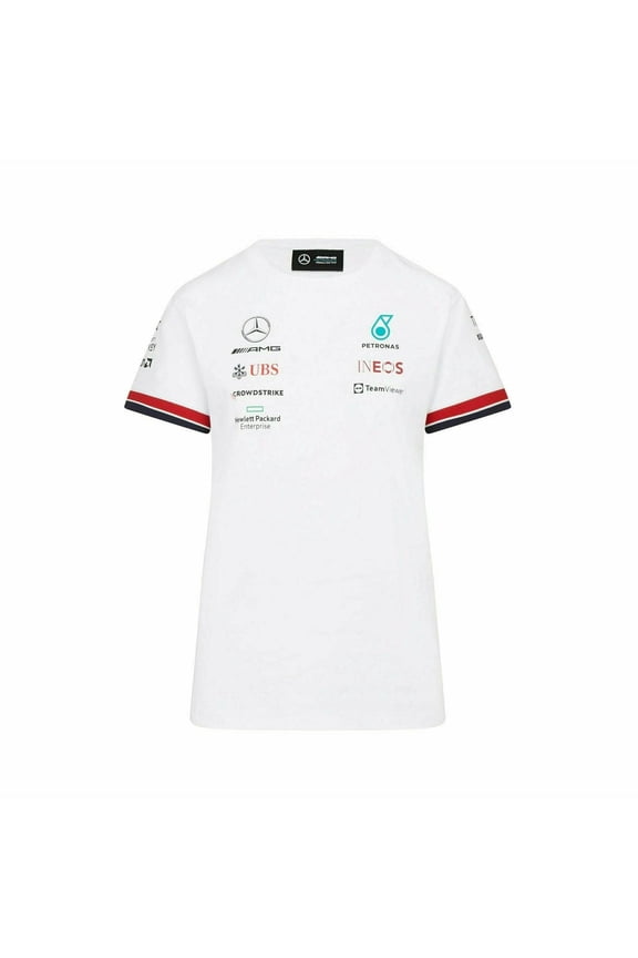 Mercedes Benz AMG Petronas F1 Women's Driver T-Shirt - Black/White