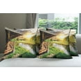 thumbnail image 6 of Ambesonne Nature Throw Pillow Cover 4 Pack, Wooden House by the Lake, 24", Multicolor, 6 of 7