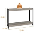 thumbnail image 2 of 39-pulgada wood consola mesa con 2 niveles almacenamiento estante: space-saving sofa mesa para entrada, sala de estar, y hallway in gris moderno style, 2 of 8