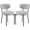 Gray, variant on CONCETTA Set of 2 Round Dining Chairs, Mid-Century Modern, Soft Seat with Curved Backrest, Gray