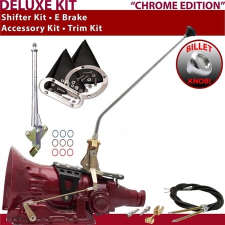 American Shifter AOD Shifter Kit Chrome 23 in. E Brake Cable Trim Kit for F403A