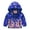 Dark Blue, variant on Toddler Boys Girls Rose Floral Print Zip Jacket Trench Outerwear Hooded Trench Lightweight Kids Windproof Rain Coats Windbreaker Casual Outerwear
