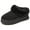 Black, variant on Women's Slippers with Memory Foam, Faux Fur Lined Indoor Outdoor House Shoes with Rubber Sole for Ladies