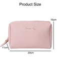 thumbnail image 7 of Large Capacity Travel Cosmetic Bag Portable Toiletries Bathroom Washbag Waterproof PU Leather Makeup Zipper Pouch Storage Bags (Pink), 7 of 7