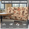 thumbnail image 4 of FOR U DESIGNS Christmas Reindeer Print RV Dinette Cushion Covers Wear-Resistan Camper Seat Covers Dinette Booth Stretch RV Couch Protector Include 1 Backrest Cover and 1 Bench Cover, 4 of 7