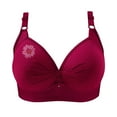thumbnail image 5 of Push Up Wireless Bras For Women No Underwire Full Coverage Lightweight Plus Size Solid Color Spaghetti Strap Women's Breathable Bralettes Bras, 5 of 5