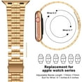 thumbnail image 6 of Fitlink Ultra Thin Metal Wristband Strap for Apple Watch 38/40/41/42/44/45mm, Compatible with Apple Watch Series 7/6/5/4/3/2/1/SE((Gold-42/44/45mm), 6 of 7