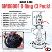 Captain O-Ring Replacement GMX600F O-Rings for Hayward Pro Series Sand Filters S140T, S144T, S180T, S210T, S220T, S244T, etc 3 Pack