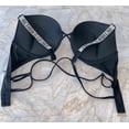 thumbnail image 3 of 32B New Victoria's Secret Shine Strap BOMBSHELL Add 2 cups Swimsuit Black Bikini Swim Top, 3 of 4
