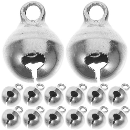 Masteelf 100pcs Mini Bell For Dog Collar Training Pet Pendant Accessories Shiny Round Bell Charms Gold Bell Charms Christmas Bells Jewelry Supplies