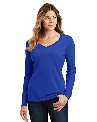 Port & Company 174 Ladies Long Sleeve Fan Favorite V-Neck Tee. LPC450VLS