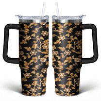 Paisley Design30 Oz Tumbler with Handle Lid and Straw, Stainless Steel Double Walled Vacuum Insulated Cup, Cute Anniversary Wedding Birthday Gifts Tumbler for Women Men Friends Outdoor Indoor