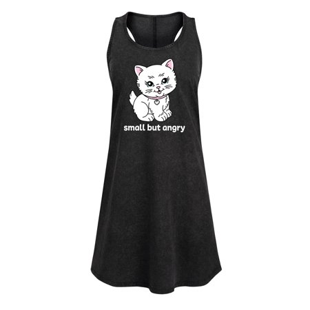 

Instant Message - Small But Angry Retro Kitten - Women s Sleeveless Shift Dress