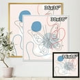 thumbnail image 4 of Designart 'One Line Butterfly Drawing On Cubism Shapes III' Modern Framed Canvas Wall Art Print, 4 of 5
