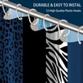 thumbnail image 5 of LVRLVR 1/4 Pcs Wild Animal Leopard Print Fabric Shower Curtain Rug Set - Zebra Print Bath Mat Bathroom Decoration, Red and Black, 70.8" × 70.8", 5 of 8