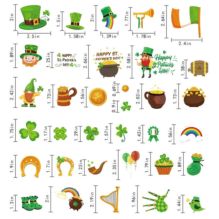 Set of St Patricks Day Quotes Sticker With Hat Element 4409850