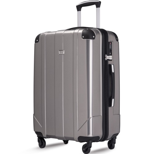 light grey suitcase