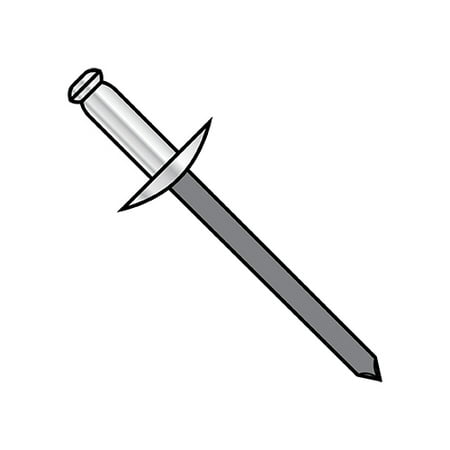 

3/16X.25-.37 Large Flange Aluminum Rivet With Steel Mandrel (Pack Qty 2 000) BC-ADS66L
