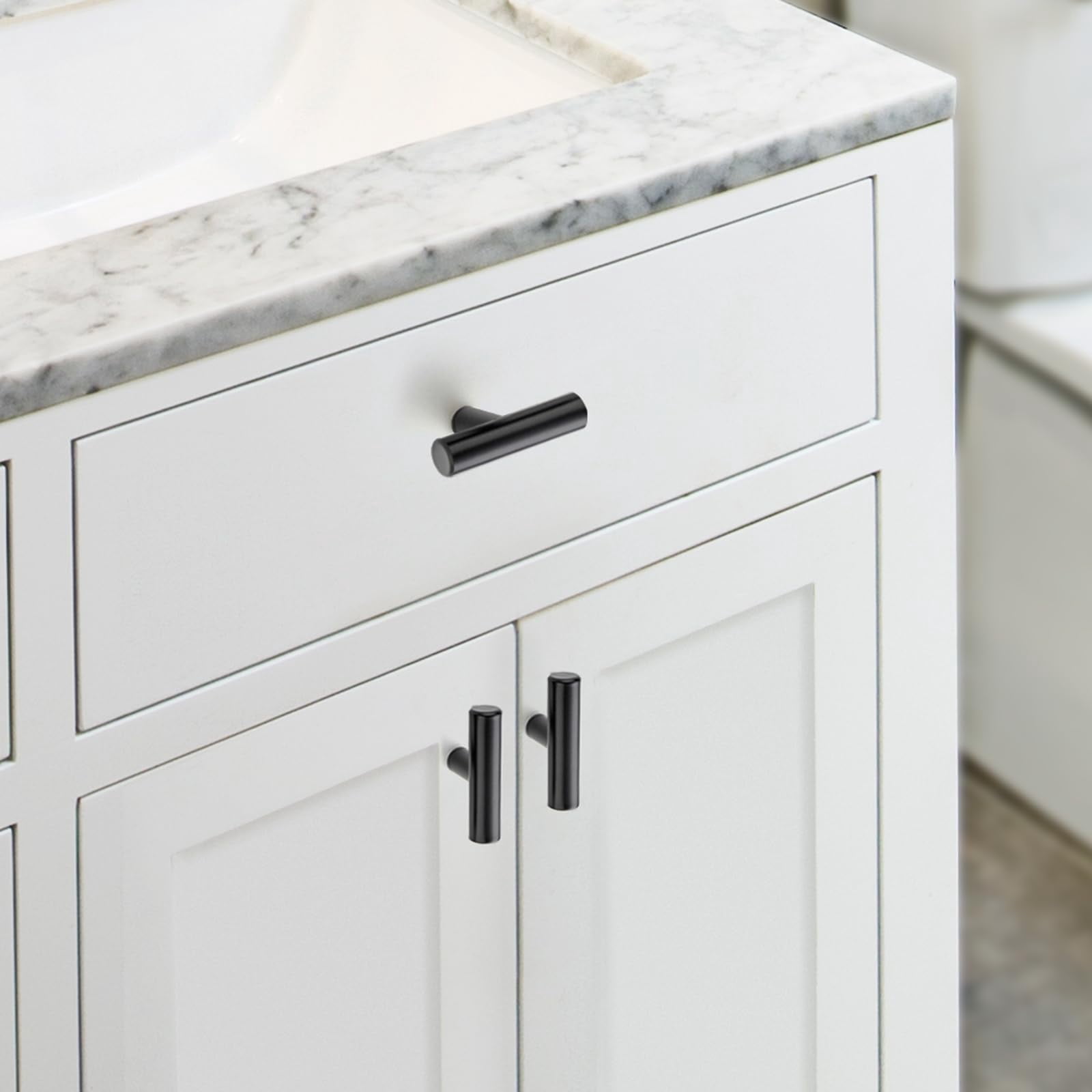 30 Pack Cabinet Knobs, Black Cabinet Handles, 2in Kitchen Cabient Knobs, Single Hole Drawer Knobs for Dresser Drawers