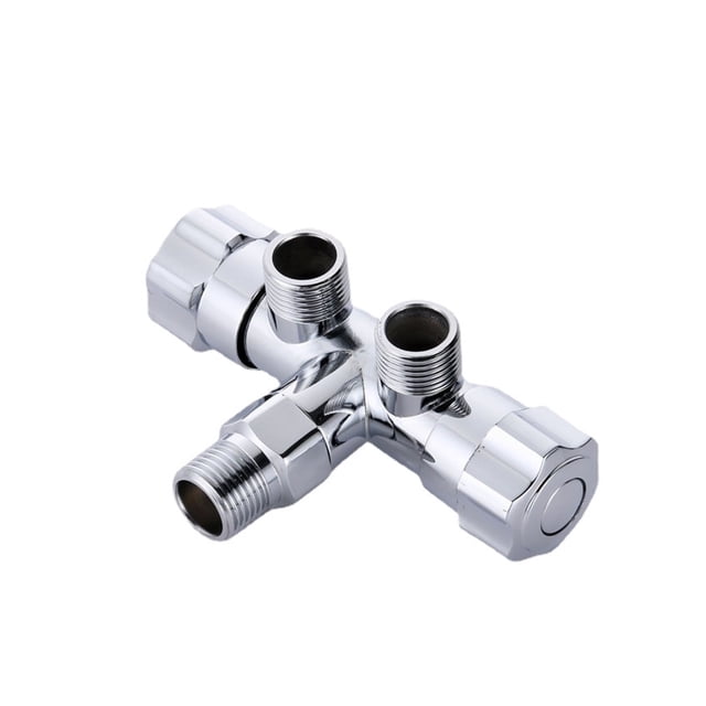 1Pc Kitchen Angle Valve One Into Two Out Double Water Washing Machine Toilet Stop Valve Multi-function Tap Filling Pipe Parts ,Easy to Install