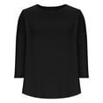 thumbnail image 5 of Women's T Shirts Womens Shirts 3/4 Sleeve Shirts for Women Trendy Women's Blouses Work My Order Trending Gifts, 5 of 5