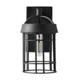 Better Homes & Gardens Satin Black Outdoor Sconce Aluminum Solar Lamp