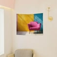 thumbnail image 3 of Easygdp Bright Pink Chair Tapestrys Boutique Decor Wall Hanging for Living Room Bedroom Office Decor 29x37in, 3 of 8