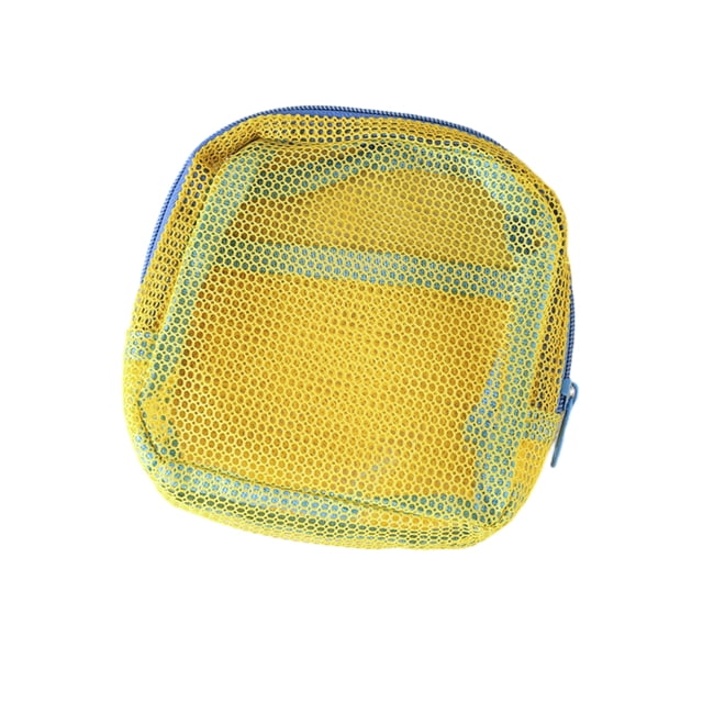Bolsa organizadora de cosméticos con diseño de malla transpirable, organizador compacto con cordón, bolsa portátil para artículos de tocador y accesorios de maquillaje.