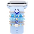 thumbnail image 4 of Smart Watch Pearl Jewelry Decor Accessories Ornament Metal Charms Strap Decorative Ring Bracelet Decoration BLUE, 4 of 8